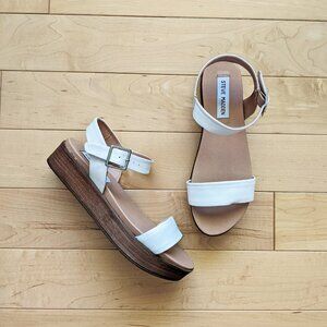 Steve Madden Aida sandals in white leather